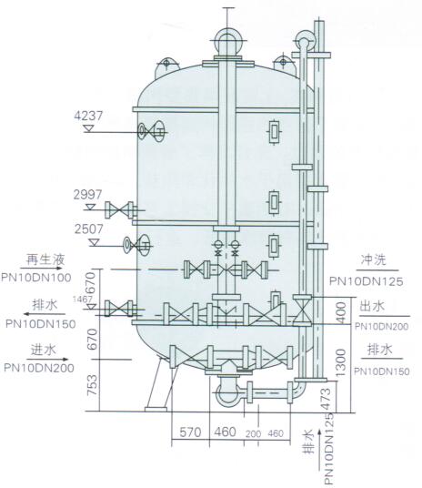 双室浮动床离子交换器